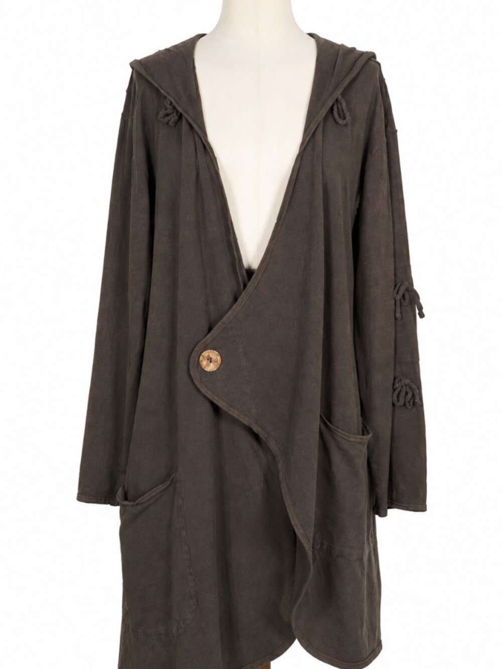 Blue Fish Barclay Studio Mobile Jacket Size 0 Hooded Vintage Coat Brown Up to 10